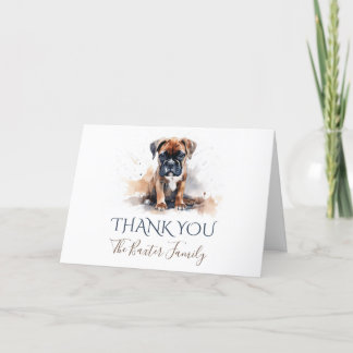 ボクサー 水彩 感謝カード