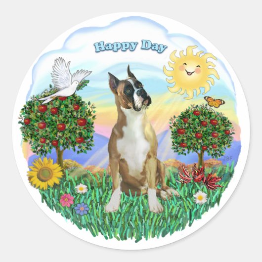 ボクサー（耳切り） ラウンドシール (正面)