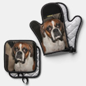 ボクサー 鍋つかみ&鍋敷きセット (正面/裏面)