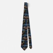 ボクサー 雪だるま そり クリスマス デコレーション ネクタイ (正面)