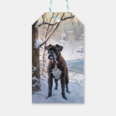 ボクサー 雪を降らせて クリスマス ギフトタグ (裏面)