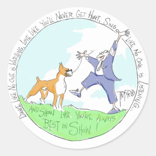 ボクサー – STICKERS ラウンドシール (正面)