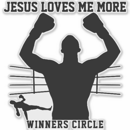ボクサーJESUS LOVE ME MORE - Winners Circle シール (正面)