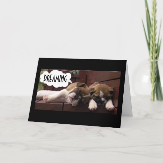 ボクサーPUPSの願い*今まで最高のの誕生日** カード (正面)