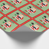 ボクシングおもしろいクリスマスプレゼント ラッピングペーパー (角)
