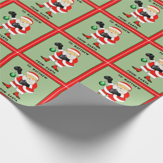 ボクシングおもしろいクリスマスプレゼント ラッピングペーパー (角)