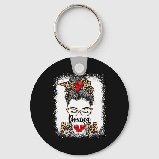 ボクシングおもしろいグローブメッシーパンボクシングママ キーホルダー (正面)