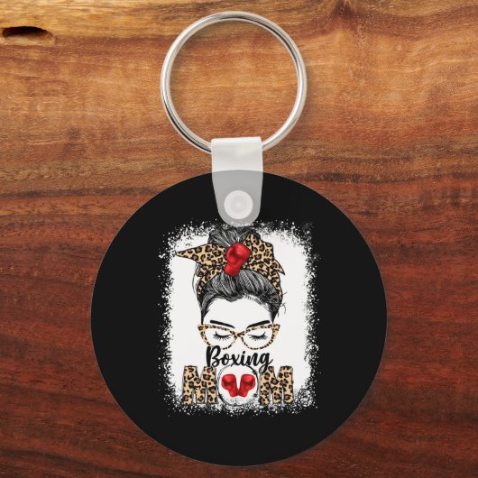 ボクシングおもしろいグローブメッシーパンボクシングママ キーホルダー (正面)