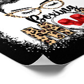 ボクシングおもしろいグローブメッシーパンボクシングママ ポスター (角)