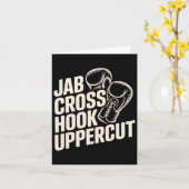 ボクシングおもしろいジムジャブクロスフックアッパーカット カード (黄色い花)