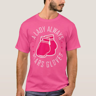 ボクシングおもしろいピンクグローブTシャツウィメンズボクサー Tシャツ