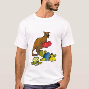 ボクシングのカンガルー(きれいな) Tシャツ