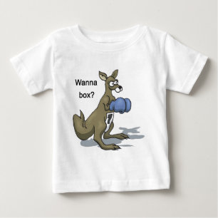 ボクシングのカンガルー ベビーTシャツ