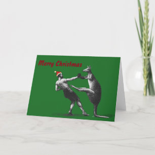 ボクシングのクリスマスのカンガルー シーズンカード