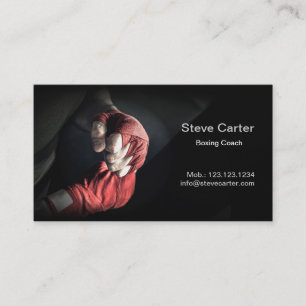 ボクシングのコーチの手袋のボクサーのリングのトレーディングカード 名刺