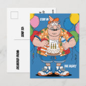 ボクシングのコーナーマンの誕生日お祝いグリーティング ポストカード (正面/裏面)
