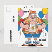 ボクシングのコーナーマンの誕生日お祝いグリーティング ポストカード (正面/裏面)