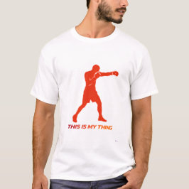 ボクシングのシルエット アクション ライフスタイル デザイン Tシャツ