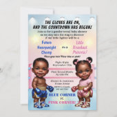 ボクシングのジェンダー・リビール・ベイビー・シャワー 招待状 (正面)