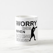 ボクシングのデザイン コーヒーマグカップ (中央)