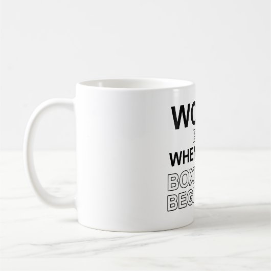 ボクシングのデザイン コーヒーマグカップ (左)