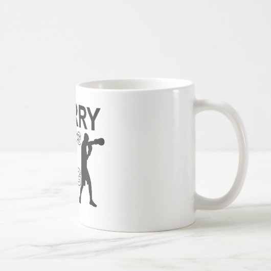 ボクシングのデザイン コーヒーマグカップ (右)