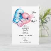 ボクシングのノックアウトをテーマにしたジェンダーの発表の招待状 招待状 (スタンド正面)