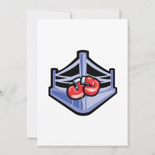 ボクシングのリング 招待状 (正面)