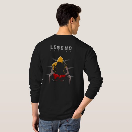 ボクシングの伝説 | メンズ長袖 Tシャツ (裏面フル)