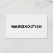 ボクシングの体育館の名刺のテンプレート 名刺 (裏面)