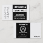 ボクシングの体育館の名刺のロイヤリティカード ロイヤリティカード (正面/裏面)