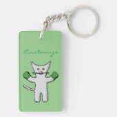 ボクシングの子猫とミッテンスThunder_Cove キーホルダー (裏面)