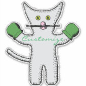 ボクシングの子猫とミッテンスThunder_Cove シール (正面)
