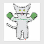 ボクシングの子猫とミッテンスThunder_Cove シール (シート)
