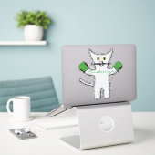 ボクシングの子猫とミッテンスThunder_Cove シール (デスク上のノートパソコン)