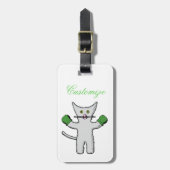ボクシングの子猫とミッテンスThunder_Cove ラゲッジタグ (正面縦)