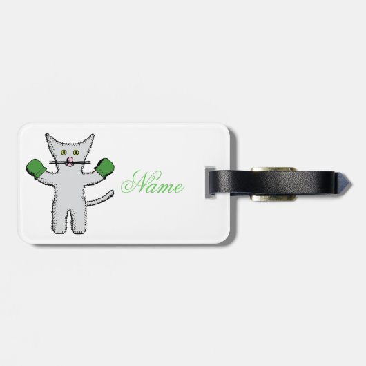 ボクシングの子猫とミッテンスThunder_Cove ラゲッジタグ (裏面横)
