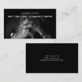 ボクシングの専門のパーソナルトレーナーのコーチカード 名刺 (正面/裏面)