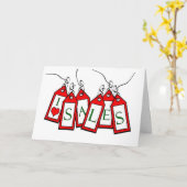 ボクシングの日I愛の販売ラベル カード (黄色い花)