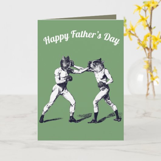ボクシングの父の日 カード (黄色い花)