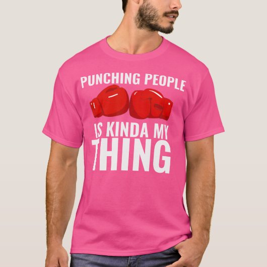 ボクシングはKinda私のモノのおもしろいボクシング手袋ボクサー Tシャツ (正面)