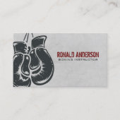 ボクシングぶら下がった手袋 |フィットネス名刺 名刺 (正面)