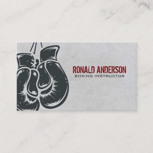 ボクシングぶら下がった手袋 |フィットネス名刺 名刺 (正面)