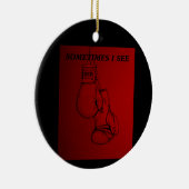 ボクシングアートはパンチにまっすぐ。セラミックツリー12月 セラミックオーナメント (右)