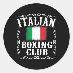 ボクシングイタリアンクラブTシャツヴィンテージボクサーイタリアFl ラウンドシール