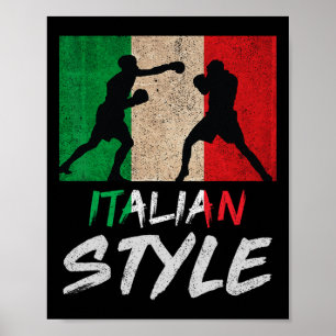ボクシングイタリアンスタイルイタリアプライドボクシングメンズボーイズ ポスター