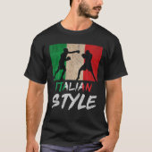ボクシングイタリアンスタイルイタリアプライドボクシングメンズボーイズ Tシャツ (正面)