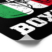 ボクシングイタリアン手袋イタリア国旗ボクシングチームイタリ ポスター (角)