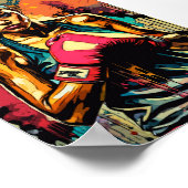 ボクシングウーマンモダンファイター武術アーツポートレート ポスター (角)