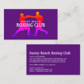 ボクシングカラフルマッチ、ボクサー、ボクシングトレーナー 名刺 (正面/裏面)